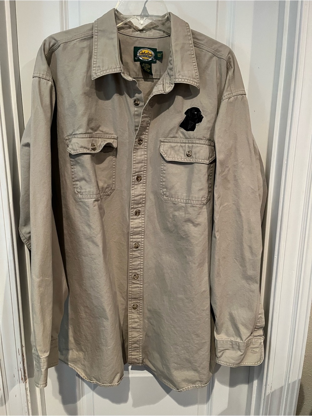 Cabela’s Outdoor Gear Men’s 2XLT Big & Tall Beige Cotton Long Sleeve